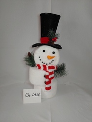 Snowman with Black Hat from Lloyd's Florist, local florist in Louisville,KY