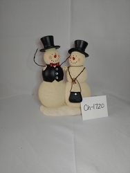 Mr. & Mrs. Snowman from Lloyd's Florist, local florist in Louisville,KY