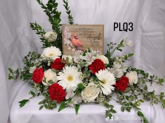 Cardinal plaque from Lloyd's Florist, local florist in Louisville,KY