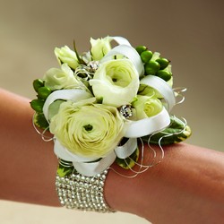 The FTD White Corsage from Lloyd's Florist, local florist in Louisville,KY