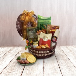 Autumn Cheese and Salami Gift Basket from Lloyd's Florist, local florist in Louisville,KY