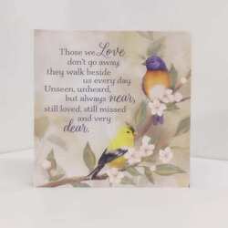 WOOD PLAQUE WITH BIRDS  from Lloyd's Florist, local florist in Louisville,KY
