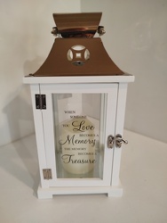 COPPER LANTERN WITH CANDLE from Lloyd's Florist, local florist in Louisville,KY