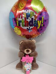 HAPPY BIRTHDAY BEAR PINK from Lloyd's Florist, local florist in Louisville,KY