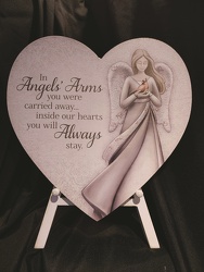 Angel Wooden Heart from Lloyd's Florist, local florist in Louisville,KY