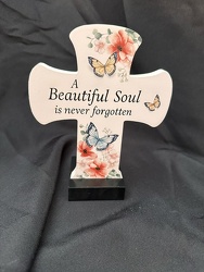 Beautiful Soul Cross from Lloyd's Florist, local florist in Louisville,KY