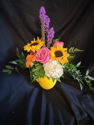 Yellow Watering Pitcher  from Lloyd's Florist, local florist in Louisville,KY