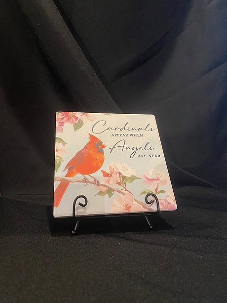 Square Cardinal Plaque with Stand