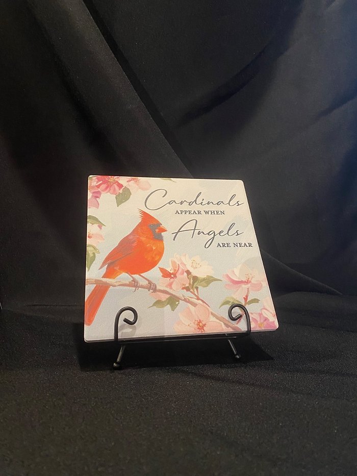 Square Cardinal Plaque with Stand