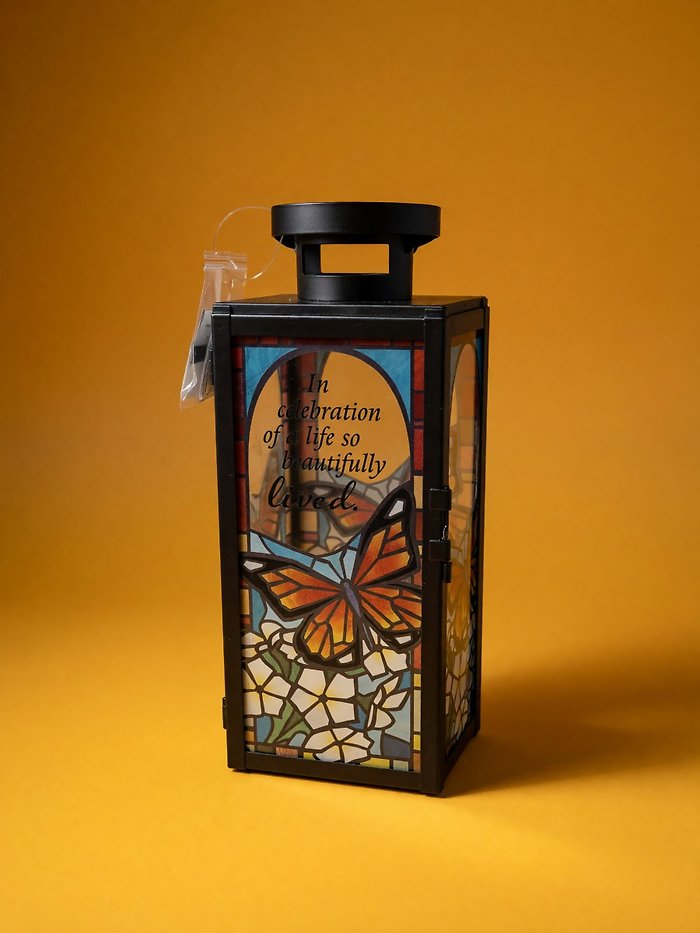 Stained Glass Butterfly Lantern