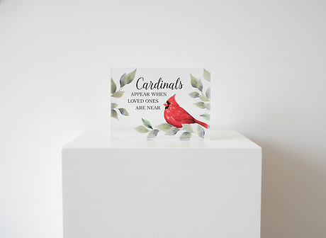 Clear Cardinal Plaque