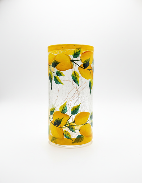 Lemon Glass Vase with Lights