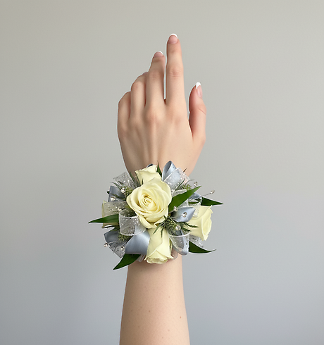 Icy White Corsage