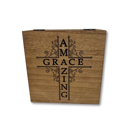 wooden memory box with amazing Grace