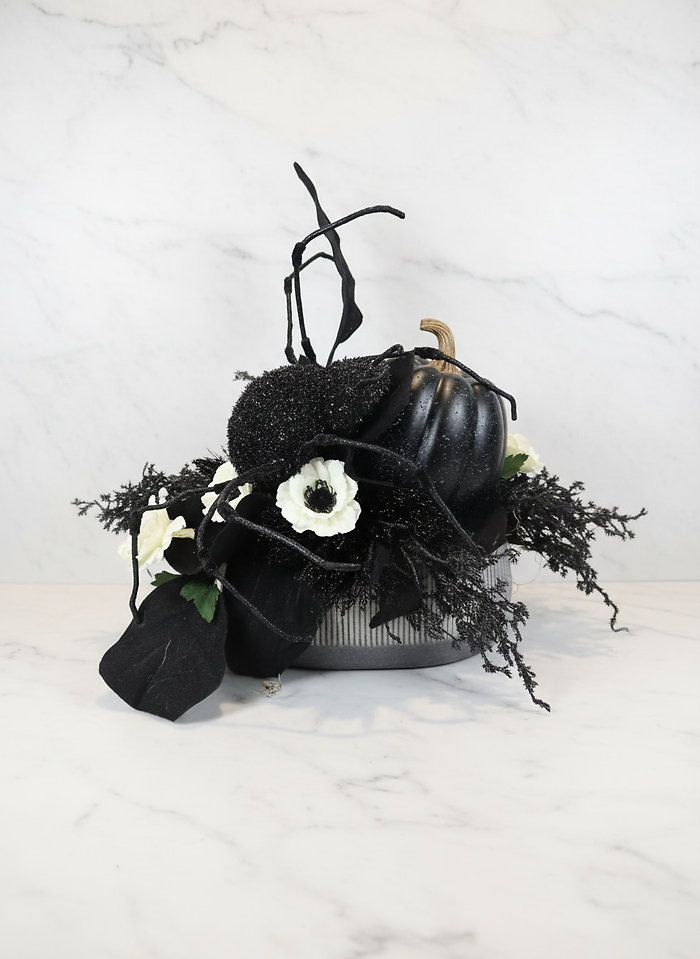 Spooky Spider Silk Arrangement