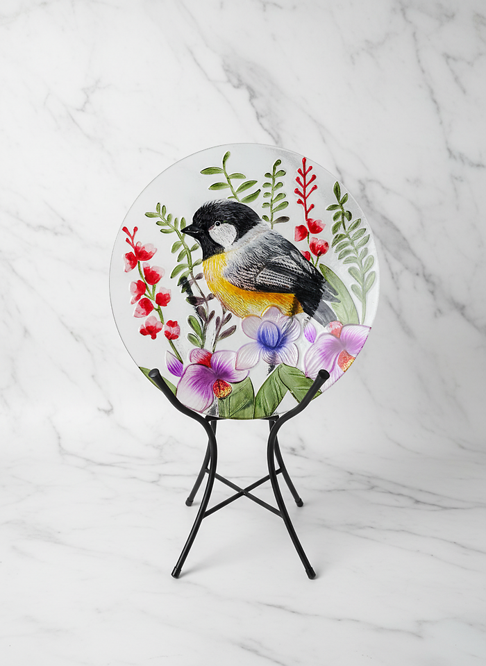 ORIOLE GLASS BIRD BATH