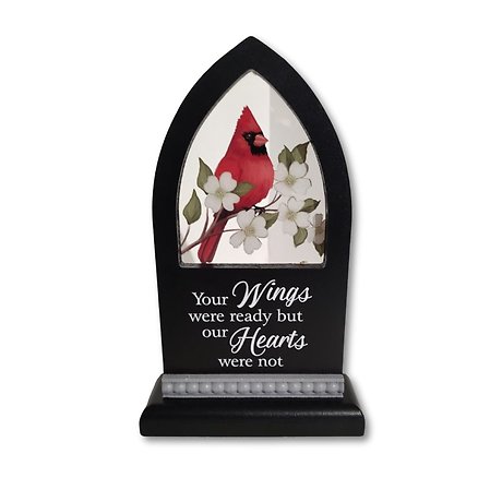 small black window with a red bird