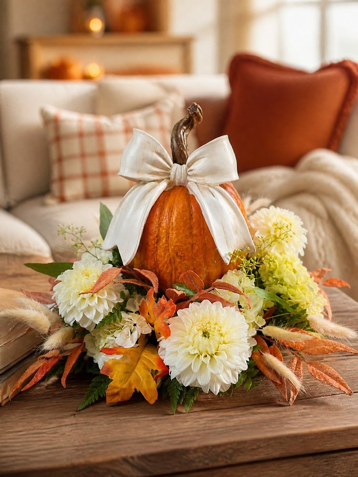 Orange Pumpkin w/Bow