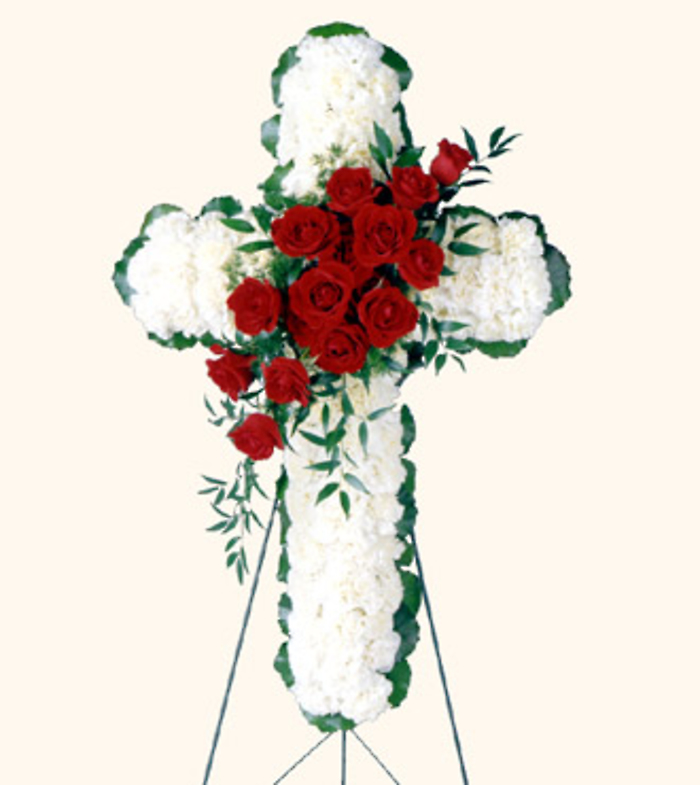 Floral Cross Easel