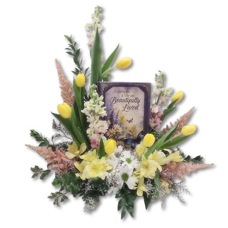 BIBLE BOX WITH FRESH FLOWERS