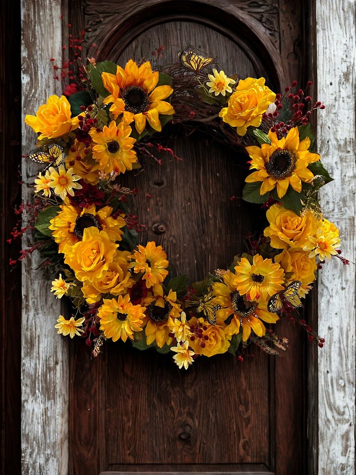 Yellow Sunflower Wreath