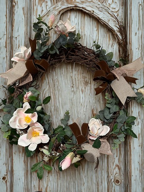 Soft Pink and Brown Wreath