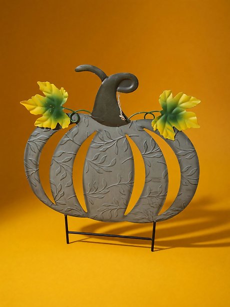 Pumpkin Yard Stake - Metal