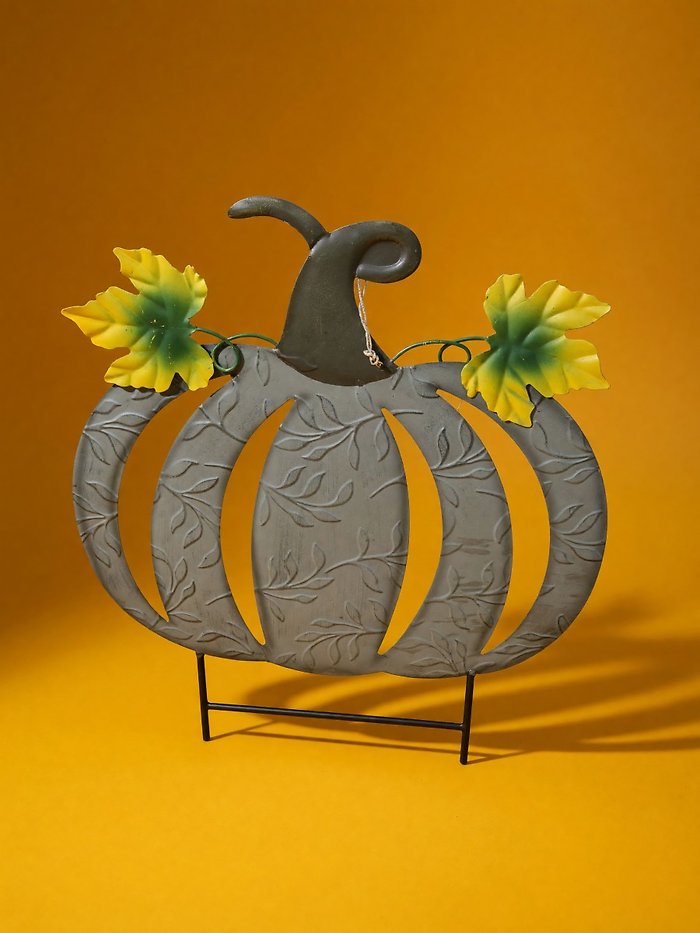 Pumpkin Yard Stake - Metal