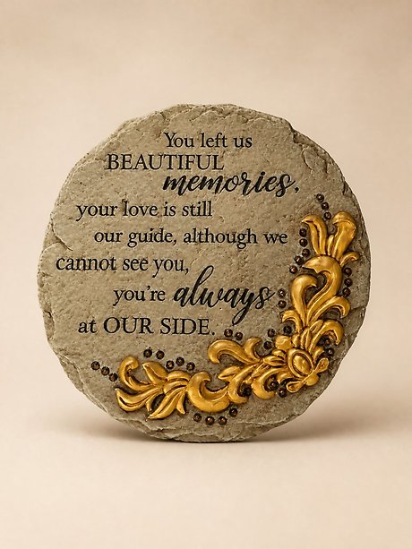 Beaded Circular Garden Stone