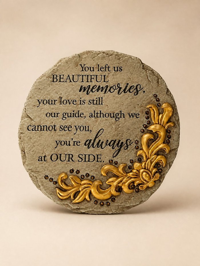 Beaded Circular Garden Stone