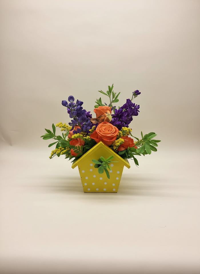 bird house yellow