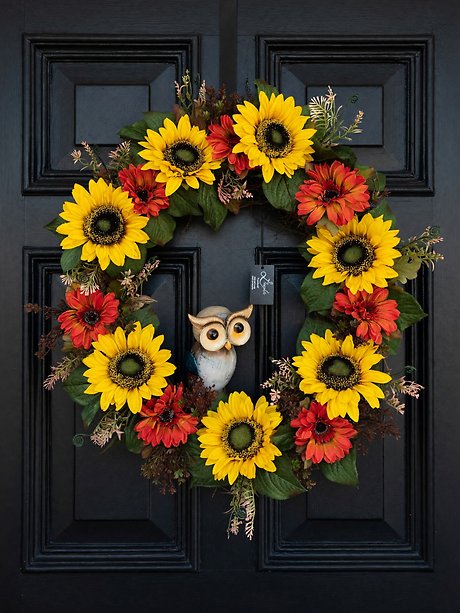 Owl Autumn Wreath