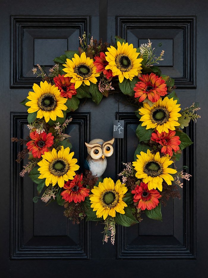 Owl Autumn Wreath
