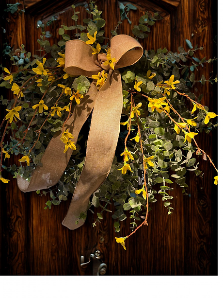 Yellow Wildflower Wreath