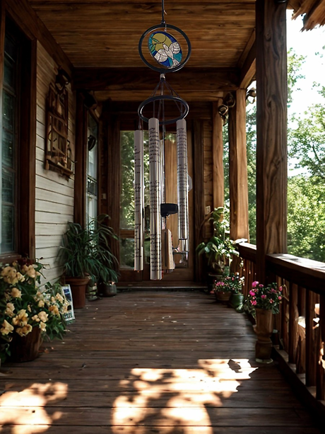 Stain Glass Chimes -Dove