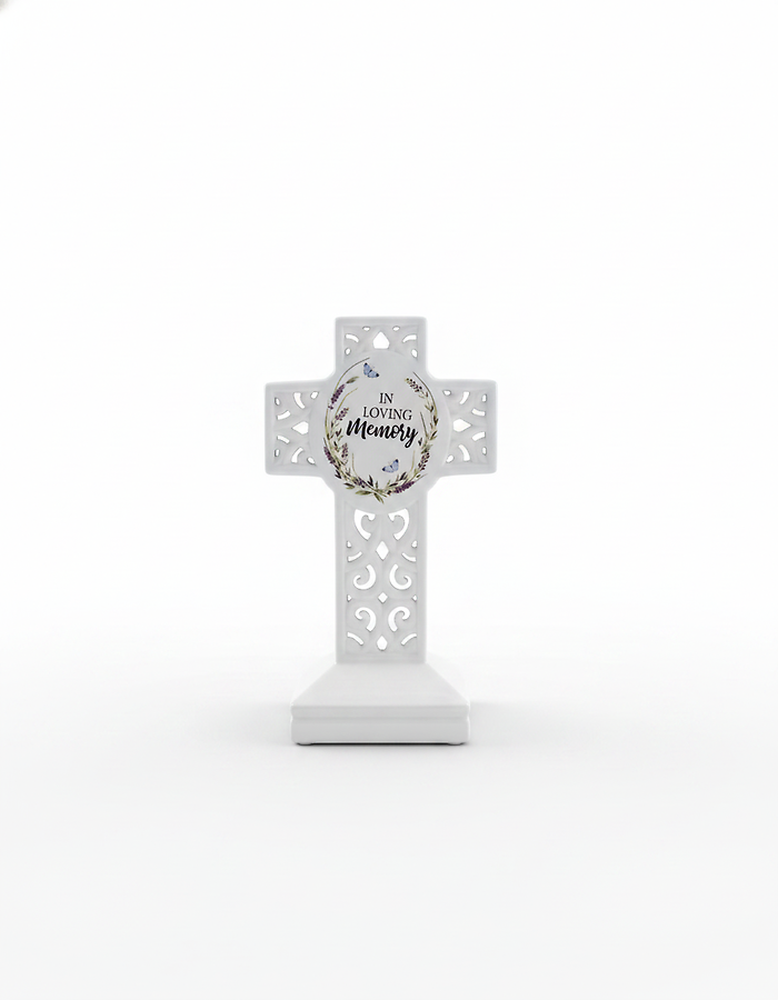 Ceramic Cross - In Loving Memory